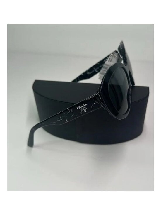 New Authentic- PRADA Dark Grey Cat Eye Ladies Sunglasses PR 01YS 09V5S0 54 main image 5